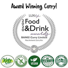 Load image into Gallery viewer, Bigger Value | Bang Curry Kits + Recipe E-Book | Mild Curry Selection Spices- 6x22g | Gluten Free - Vegan & Keto Friendly | Create Authentic Curry Dishes - Carb Free Zone