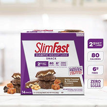 Load image into Gallery viewer, SlimFast Diabetic Weight Loss Snack - Nutty Caramel & Chocolate Clusters - 20g - 14 Count - Pantry Friendly