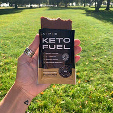 Load image into Gallery viewer, Keto Fuel (10 x 57g) | Keto Bar | Keto Snacks | Ketogenic Protein Bar | Keto Diet Meal | Organic Real Food Ingredients | Grass-fed Whey | Boosts Ketones | Coconut C8 MCT Oil | Cacao & Cashew Nut