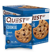 Load image into Gallery viewer, Quest Nutrition Chocolate Chip Protein Cookie, Keto Friendly, High Protein, Low Carb, Soy Free, 12 Count "Packaging may vary"