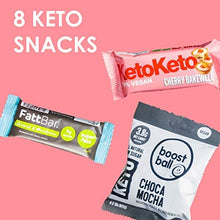 Load image into Gallery viewer, Ketomic, Keto high Protein Snack bar Hamper Box containing Healthy Snacks, Protein Bars, Balls and Bites for Weight Loss and Followers of a Keto Low carb and Low Sugar Diet, Great for Keto Gifts