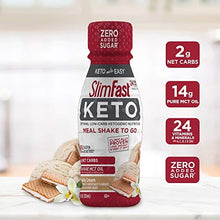 Load image into Gallery viewer, SlimFast Keto Meal Replacement Shake - Vanilla Cream - Ready to Drink Meal Replacement - 11 Fl. Oz. Bottle - 4 Count - Pantry Friendly