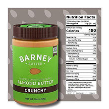 Load image into Gallery viewer, BARNEY Almond Butter, Crunchy, Paleo Friendly, KETO, Non-GMO, Skin-Free, 16 Ounce - Carb Free Zone