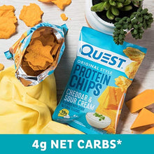 Load image into Gallery viewer, Quest Nutrition Protein Chips, Cheddar & Sour Cream, Pack of 12
