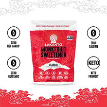 Load image into Gallery viewer, Lakanto Monkfruit Sweetener - 1:1 White Sugar Substitute, Zero Calorie, Keto Diet Friendly, Zero Net Carbs, Zero Glycemic, Baking, Extract, Sugar Replacement (Classic White - 1 Pound)