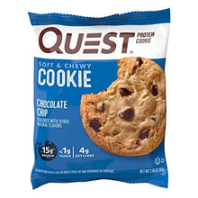 Load image into Gallery viewer, Quest Nutrition Chocolate Chip Protein Cookie, Keto Friendly, High Protein, Low Carb, Soy Free, 12 Count "Packaging may vary"
