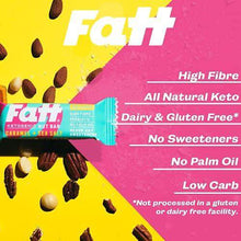 Load image into Gallery viewer, FattBar Keto Bars (Caramel & Sea Salt, 5-Pack) | Natural and Delicious Keto Snacks Packed with Super Fats | No Gluten Ingredients, Low Carb, High Fibre, Low Sugar, Keto, Sweetener Free, Vegan, Non GMO - Carb Free Zone