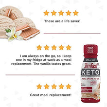Load image into Gallery viewer, SlimFast Keto Meal Replacement Shake - Vanilla Cream - Ready to Drink Meal Replacement - 11 Fl. Oz. Bottle - 4 Count - Pantry Friendly