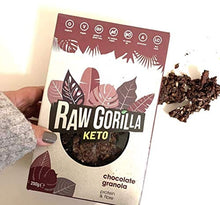 Load image into Gallery viewer, Raw Gorilla Keto Vegan Organic Keto Chocolate Granola Breakfast (1 x 250g) | Vegan | Organic | Keto | NO Added Sugar | Low CARB | Breakfast | Gluten-Free | Cereal