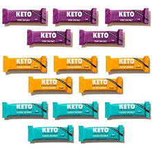Load image into Gallery viewer, Keto Collective Wholefood Keto Bars I 15x40g I Mixed Selection l 3g Net Carbs I I Low carb I High Fibre I Natural Ingredients I Perfect Fuel for a Keto Lifestyle I Gluten Free I Vegan