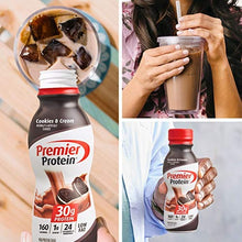 Load image into Gallery viewer, Premier Protein Shake, Cookies & Cream, 30g Protein, 1g Sugar, 24 Vitamins & Minerals, Nutrients to Support Immune Health 11.5 fl oz, 12 Pack