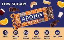 Load image into Gallery viewer, Adonis Keto Bar | Chocolate Orange Snack Bars | 100% Natural Snacks, Low Carb, Vegan, Gluten Free, Low Sugar, Paleo (Pack of 6) - Carb Free Zone