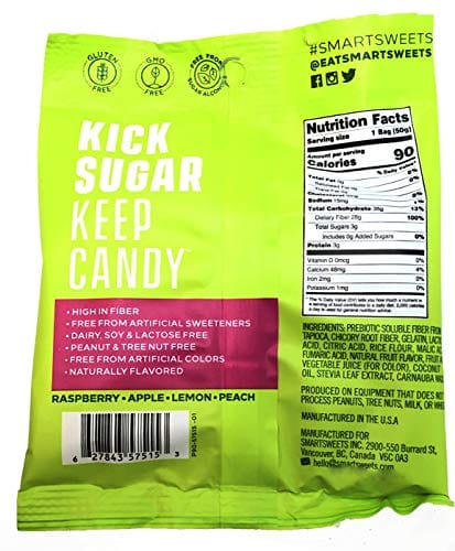 Sour Fruit Gummies, Keto Gummies, High Fiber, Low Sugar, Plant