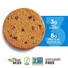 Load image into Gallery viewer, Lenny & Larry's Keto Cookie, Chocolate Chip, Soft Baked, 8g Plant Protein, 3g Net Carbs, Vegan, Non-GMO, 1.6 Ounce Cookie (Pack of 12)
