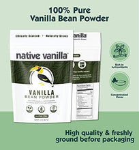 Load image into Gallery viewer, Native Vanilla - Premium Gourmet 100% Pure Ground Vanilla Bean Powder - for Coffee, Baking, Ice Cream, Keto-Friendly (25 g)