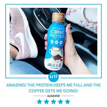 Load image into Gallery viewer, ICONIC Beverages Protein Drinks, Cafe Latte, Low Carb, High Protein, 20G Protein + 180mg Caffeine, Grass Fed, Lactose Free, Gluten Free, Non-GMO, Kosher, Keto Friendly, 11.5 Fl Oz (Pack of 12)