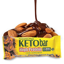 Load image into Gallery viewer, Nature's Plus Keto High Protein Chocolate Almond Crunch Bar (12 Pack) - Whole Food Low Carb Protein Bar, Perfect for Keto and Low Glycemic Lifestyles - Gluten Free