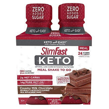 Load image into Gallery viewer, SlimFast Keto Chocolate Shake - Ready to Drink Meal Replacement, (Each 4 Count of 11 Fl Oz Bottles) 44 Fl Oz