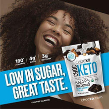 Load image into Gallery viewer, ChocKETO Dark Chocolate Coconut Snaps with Almonds and Sea Salt | Keto Certified, Low Sugar, USDA Organic, Gluten Free and Kosher | Keto Chocolate, 14.8 oz - Carb Free Zone
