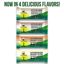 Load image into Gallery viewer, Keto Bars - Grass Fed Collagen + Bone Broth Keto Protein Bars with Organic Almond Butter. 12 Pack Keto Protein Bar Snacks No Added Sugar. 4 Flavors Keto + Paleo Perfect Snack Bar. Chocolate Brownie
