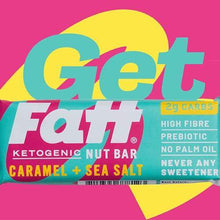 Load image into Gallery viewer, FattBar Keto Bars (Caramel & Sea Salt, 5-Pack) | Natural and Delicious Keto Snacks Packed with Super Fats | No Gluten Ingredients, Low Carb, High Fibre, Low Sugar, Keto, Sweetener Free, Vegan, Non GMO - Carb Free Zone