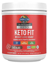 Load image into Gallery viewer, Garden of Life Dr. Formulated Keto Fit Weight Loss Shake - Chocolate Powder, 10 Servings, Truly Grass Fed Butter & Whey Protein, Studied Ingredients Plus Probiotics, Non-GMO, Gluten Free, Keto, Paleo - Carb Free Zone