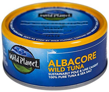 Load image into Gallery viewer, Wild Planet Albacore Wild Tuna, Sea Salt, Keto and Paleo, 3rd Party Mercury Tested, 5 Ounce ,12 Count (Pack of 1)