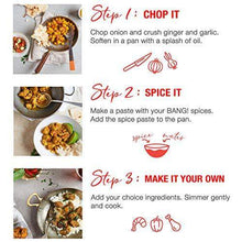 Load image into Gallery viewer, Bigger Value | Bang Curry Kits + Recipe E-Book | Mild Curry Selection Spices- 6x22g | Gluten Free - Vegan & Keto Friendly | Create Authentic Curry Dishes - Carb Free Zone