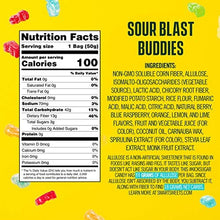 Load image into Gallery viewer, SmartSweets Low Calorie Plant-Based Free From Sugar Alcohols Candy, Sour Blast Buddies, 1.8 Ounce (Pack of 12), 21.6 Ounce