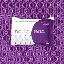 Load image into Gallery viewer, Nibble Simply Doubly Delicious Choc Choc CHIP - Low carb, Lower Sugar, Keto-Friendly, Vegan (12 x 36g Packs)