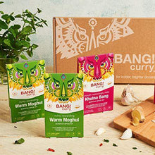 Load image into Gallery viewer, Bigger Value | Bang Curry Kits + Recipe E-Book | Mild Curry Selection Spices- 6x22g | Gluten Free - Vegan & Keto Friendly | Create Authentic Curry Dishes - Carb Free Zone