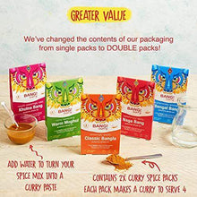 Load image into Gallery viewer, Bigger Value | Bang Curry Kits + Recipe E-Book | Mild Curry Selection Spices- 6x22g | Gluten Free - Vegan & Keto Friendly | Create Authentic Curry Dishes - Carb Free Zone