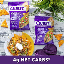 Load image into Gallery viewer, Quest Nutrition Tortilla Style Protein Chips, Loaded Taco, Low Carb, Gluten Free, Baked, 1.1 Ounce (Pack of 12)