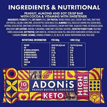 Load image into Gallery viewer, Adonis Keto Protein Bars | Peanut Butter & Chocolate Snack Bars | 100% Natural Nut Snacks, Low Carb, High in Protein, Vegan, Gluten Free, Low Sugar, Paleo - Box of 6 - Carb Free Zone