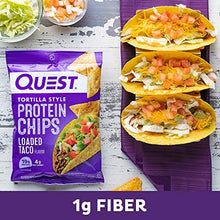 Load image into Gallery viewer, Quest Nutrition Tortilla Style Protein Chips, Loaded Taco, Low Carb, Gluten Free, Baked, 1.1 Ounce (Pack of 12)
