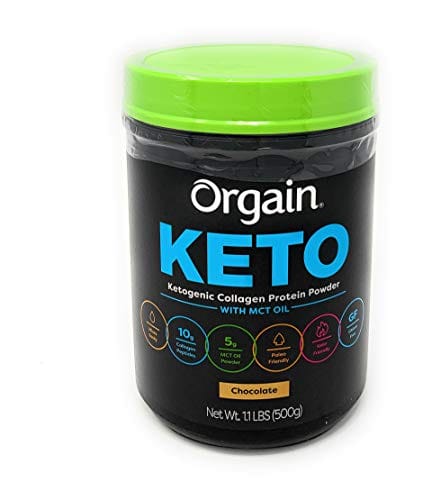 Orgain Keto Collagen Protein Chocolate Powder with MCT Oil Net Wt 1lbs, 1lb
