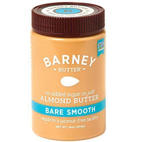 BARNEY Almond Butter, Bare Smooth, No Stir, No Sugar, No Salt, Non-GMO, Skin-Free, Paleo, KETO, 16 Ounce - Carb Free Zone