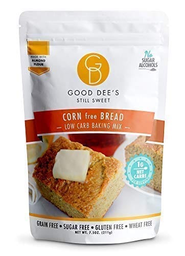Good Dee’s Corn Free Bread Mix - Low Carb Keto Baking Mix (1g Net Carbs, 12 Servings) | Gluten-Free, Sugar-Free, Grain-Free, Wheat-Free, Dairy-Free & IMO-Free | Diabetic, Atkins & WW Friendly
