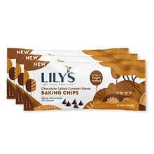 Load image into Gallery viewer, Salted Caramel Chocolate Baking Chips By Lily&#39;s Sweets | Stevia Sweetened, No Added Sugar, Low-Carb, Keto Friendly | 32% Cocoa | Fair Trade, Gluten-Free &amp; Non-Gmo | 9 Oz, 3 Pack
