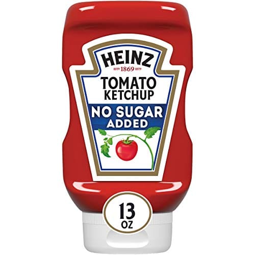 Heinz Tomato Ketchup, No Sugar Added (13 oz Bottles, Pack of 6)