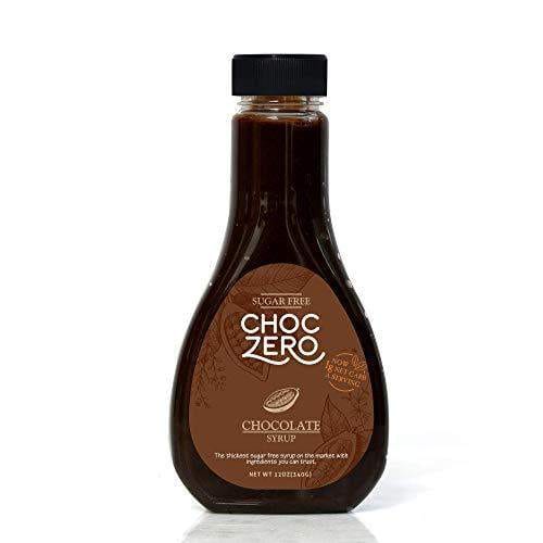 ChocZero's Chocolate Sugar-Free Syrup. Low Carb (1 Gram Net Carb), No Sugar, No Preservatives, No Sugar Alcohols. Thick and Rich Sauce - Carb Free Zone