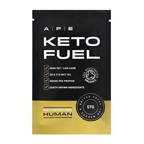 Keto Fuel (10 x 57g) | Keto Bar | Keto Snacks | Ketogenic Protein Bar | Keto Diet Meal | Organic Real Food Ingredients | Grass-fed Whey | Boosts Ketones | Coconut C8 MCT Oil | Cacao & Cashew Nut