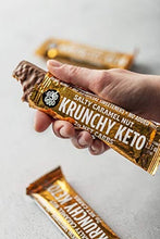 Load image into Gallery viewer, Krunchy Keto Bar (15x35g) - High Fibre Low Carb All Natural No Sugar Added - Salty Caramel Nut
