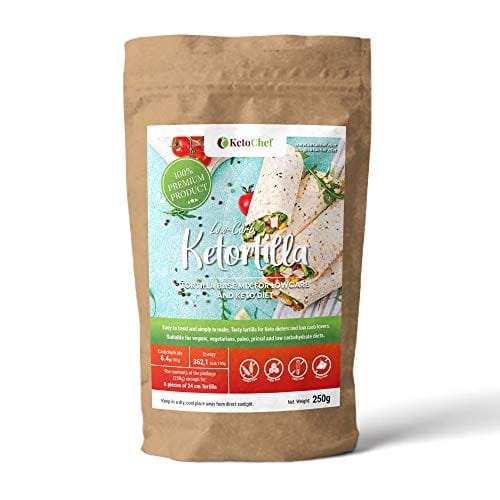 Ketortilla, Low Carb Tortilla Base Mix, Suitable for Vegans, Vegetarians, Paleo, Keto and Low Carbohydrate Diets