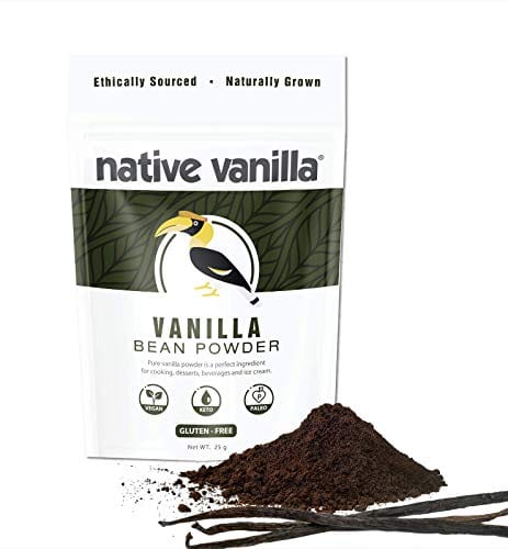 Native Vanilla - Premium Gourmet 100% Pure Ground Vanilla Bean Powder - for Coffee, Baking, Ice Cream, Keto-Friendly (25 g)
