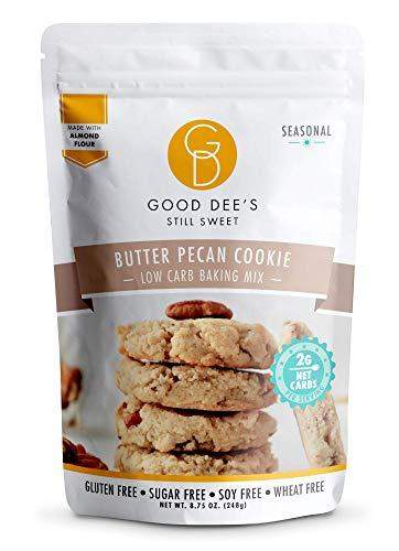 Good Dee’s Butter Pecan Cookie Mix - Low Carb Keto Baking Mix (1g Net Carbs, 12 Servings) | Sugar-Free, Gluten-Free, Grain-Free, Soy-Free & Wheat-Free | Diabetic, Atkins & WW Friendly - Carb Free Zone