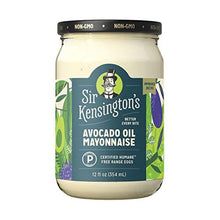 Load image into Gallery viewer, Sir Kensington&#39;s Mayonnaise Avocado Oil Mayo Keto Diet &amp; Paleo Diet Certified, Gluten Free, Non-GMO Project Verified, Certified Humane Free Range Eggs, Shelf-Stable, 12 oz
