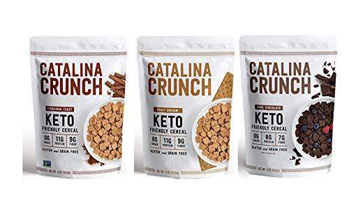 Catalina Crunch Keto Friendly Cereal, Classic Flavors Variety Pack, 9 Ounce (Pack of 3) - Carb Free Zone