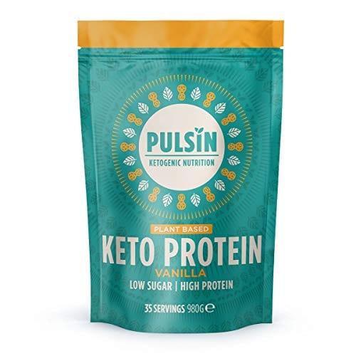 Pulsin PlantBased Keto Powder in Vanilla Flavour G0001072, White, 1 Count