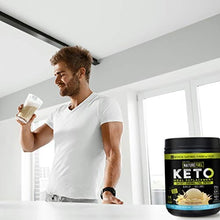 Load image into Gallery viewer, Nature Fuel Keto Meal Replacement Powder - Gluten Free with Coconut Oil MCTs and Grass-Fed Butter - Creamy Vanilla Milkshake - 14 Servings - Pantry Friendly
